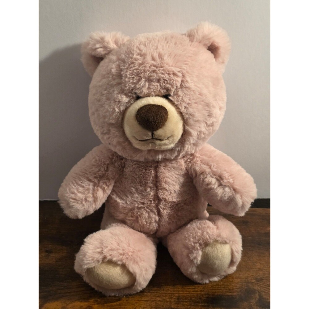 Aurora Teddy Bear Plush Blush Pink 12" Snuggle Softie Bear Stuffed Animal